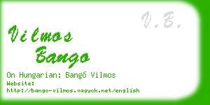 vilmos bango business card