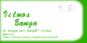 vilmos bango business card